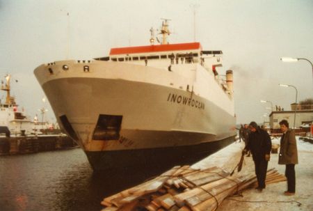 Das Fährschiff Inowroclaw im Hafen